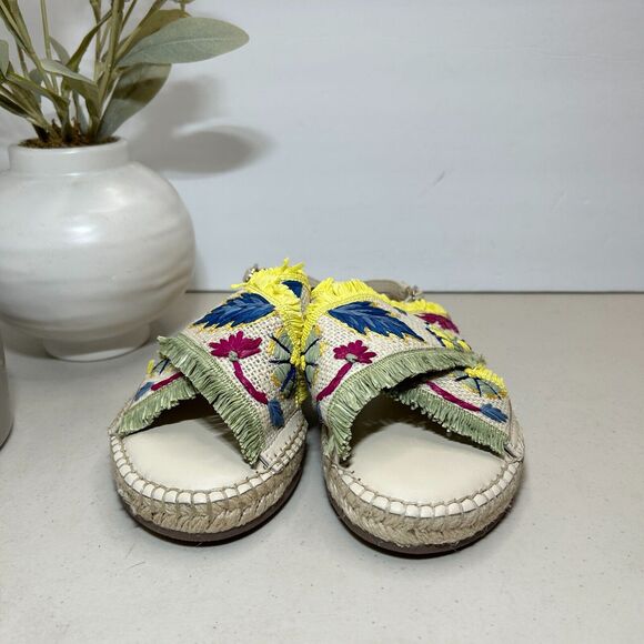 New Sam Edelman Kayden Kid Slingback Sandals Floral Embroidered Girls US 3M NWOB - Picture 2 of 8